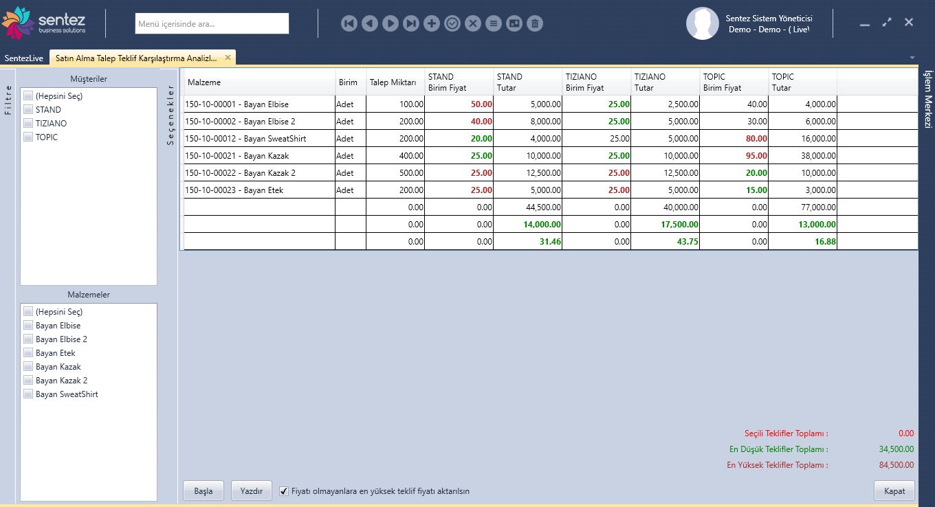 excel satın alma talep formu şablonu